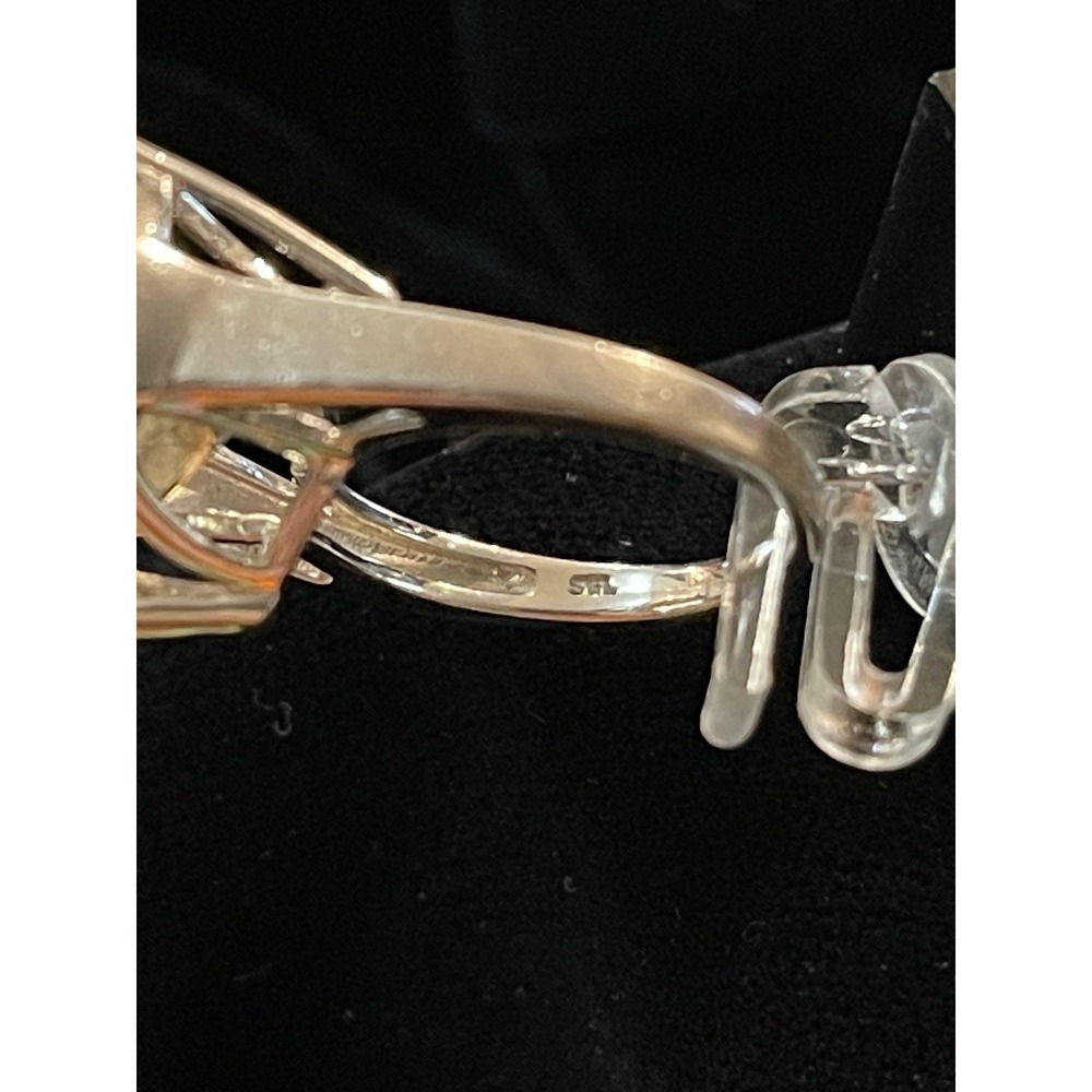 JTV SBL Heart Shaped  ❤️ 9.25 Sterling Silver Smokey Quartz Ring Size 5 - Picture 5 of 11